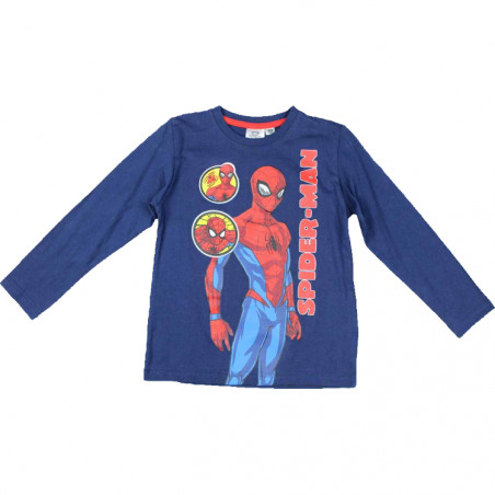 Lasten pitkähihainen t-paita Spiderman sininen
